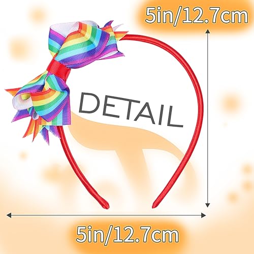 Doneace Pride Day Rainbow Bow Hairband Colorful Butterfly Hair Accessories