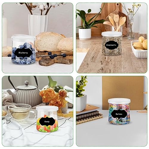 12-Pack Reusable Oui Yogurt Jar Lids with Labels - 2.68in Leak-Proof Covers