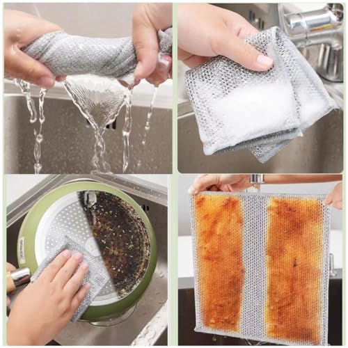 5-in-1 Kitchen Soap Dispenser with Sponge Holder & Rags