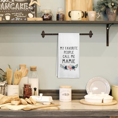 Mamie Kitchen Towels - 16x24 Inch Gift for Grandma from Grandkids