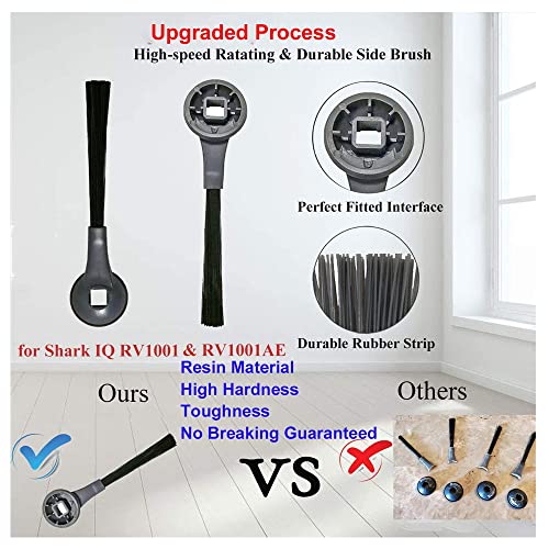 Sionlan 10 Pack Side Brushes Replacement for Shark Robot IQ & RV Series Vacuum Cleaners