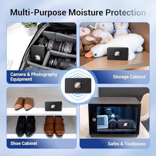 Rechargeable Portable Dehumidifier with USB-C for Storage
