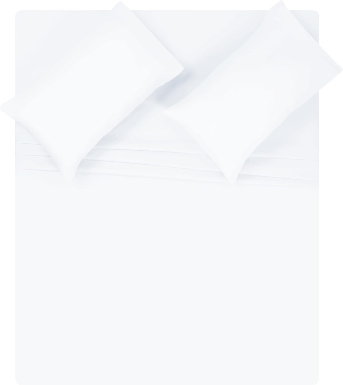 Queen Sheet Set | Ultra Soft Double Brushed Microfiber Bedding - 4 Piece Deep Pocket, Wrinkle Free - White