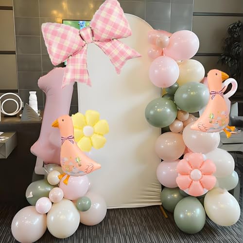 One Silly Goose Birthday Balloon Set - Pink Farmhouse Decor