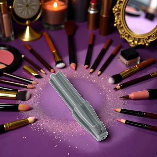 3 in 1 Eyebrow Pencil Sharpener Duckbill Shape Gray Makeup Tool