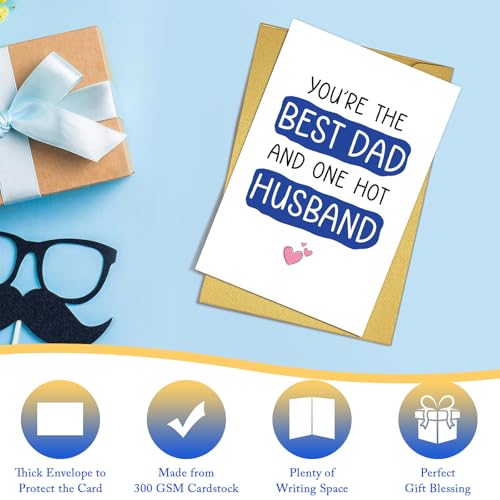 Funny Husband Birthday & Father's Day Card - Blank Inside