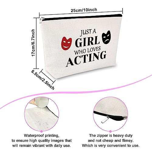 Theatre Lover Makeup Bag Cotton Linen Cosmetic Travel Pouch for Actress