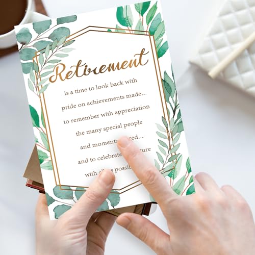 Elegant Retirement Card for Coworkers & Boss - 8x5.3 Inch