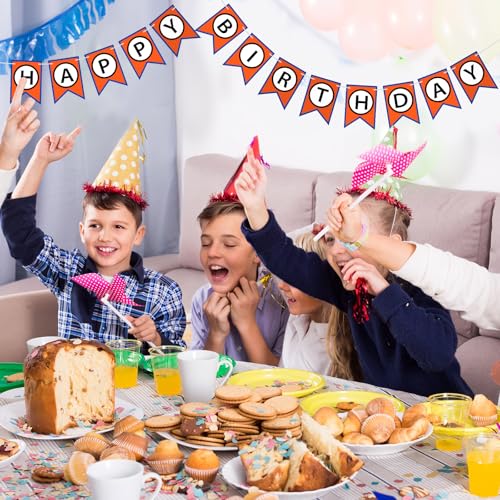 Anime Happy Birthday Bunting Banner with Black Letters