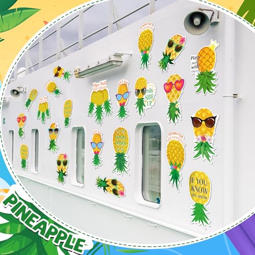12-Pcs Pineapple Magnets for Cruise Doors & Home Decor