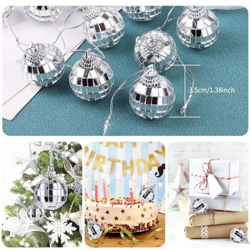 12PCS Mini Silver Disco Balls for Party Decorations & Festive Events