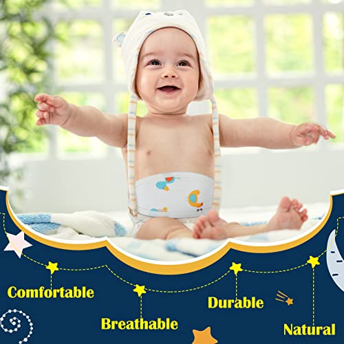 8-Pack Soft Cotton Newborn Belly Bands - Cartoon Umbilical Cord Covers