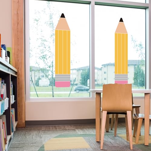 Whaline Extra Large Pencil Window Clings - Back to School Decor