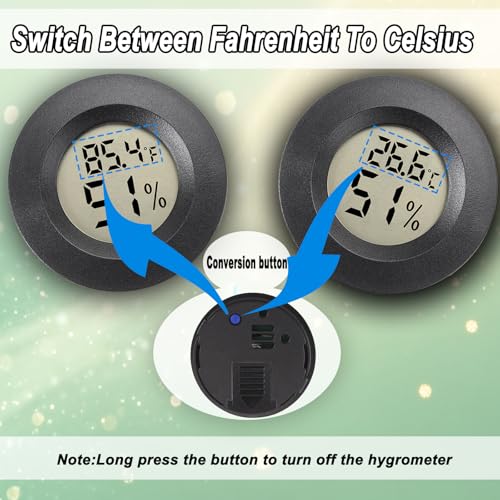 Digital Hygrometer Thermometer - 2 Pack Mini Humidity Meter