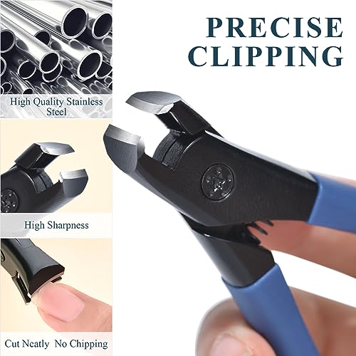KADS Heavy Duty Toenail Clipper Set for Thick Nails with Nail File Blue