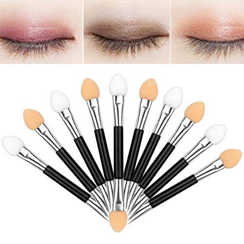Yosoo 10pcs Double Ended Sponge Eyeshadow Brush Applicators