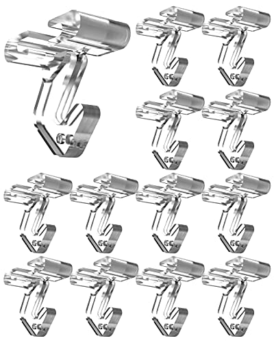 NACETURE Clear Drop Ceiling Hooks - 12 Pack Polycarbonate Hangers for Classroom & Office Decor
