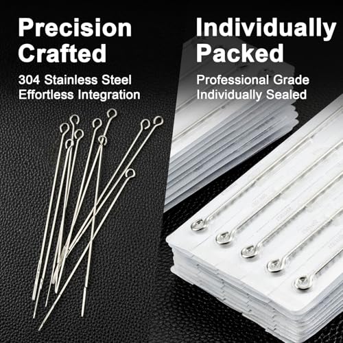 MAQIHAN Disposable Tattoo Needles Set 50PCS Mixed Sizes