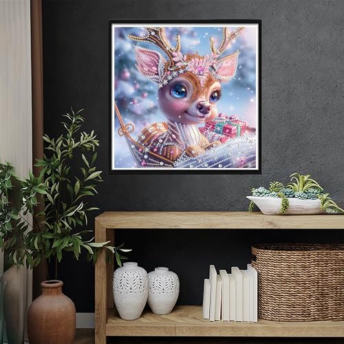 5D Diamond Art Kit - Special Shape Deer Painting for Adults