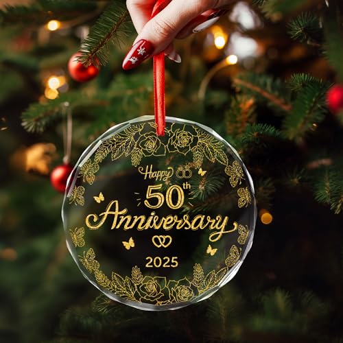 25th Anniversary Ornament - Heart-Shaped Christmas Keepsake 2026