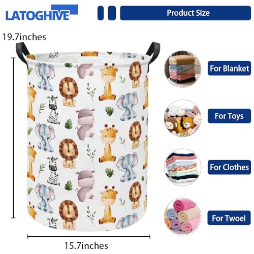 Cute Animals Baby Laundry Hamper - Waterproof Kids Storage Bin