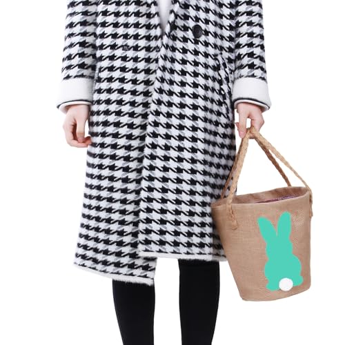 Adorable Easter Bunny Basket for Kids - Soft Linen Tote Bag