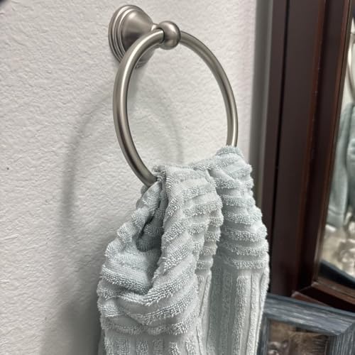 Brushed Nickel Towel Ring for Bathroom - 1 Pack Stainless Steel Holder