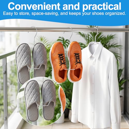 3-Pack Stainless Steel Shoe Hangers for Closet Storage