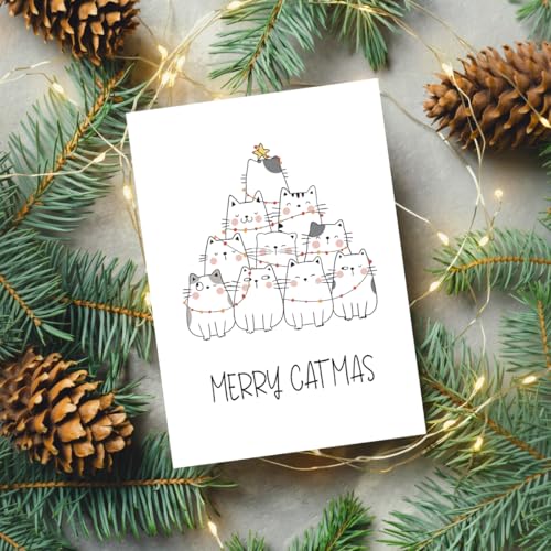 Funny Cat Christmas Card - Humorous Holiday Card for Cat Lovers