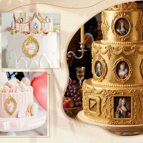 5-Piece Mini Photo Frame Silicone Mold Set for Cake Decorating