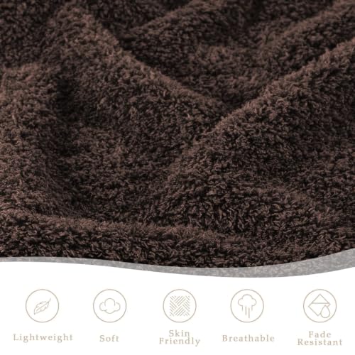 Exclusivo Mezcla Soft Fleece Throw Blanket - Coffee, 50" x 60"