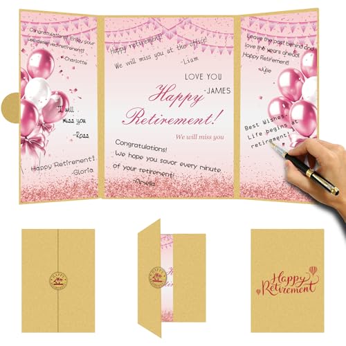 Large Happy Retirement Card for Women - 18.1" x 12.2"