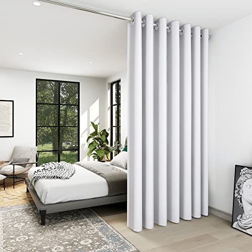 Deconovo Star White Blackout Curtain Panel 100" x 84" for Glass Door