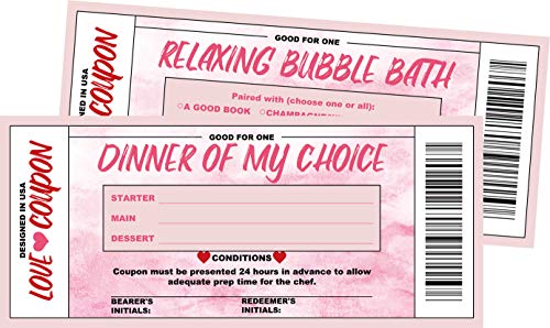 18 Unique Watercolor Love Voucher Cards for Couples