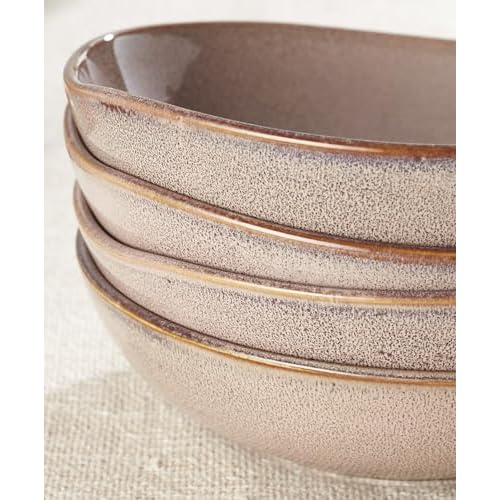 Oneida 899212 Organic Shades Clay Pasta Bowls, Set Of 4, Service For 4