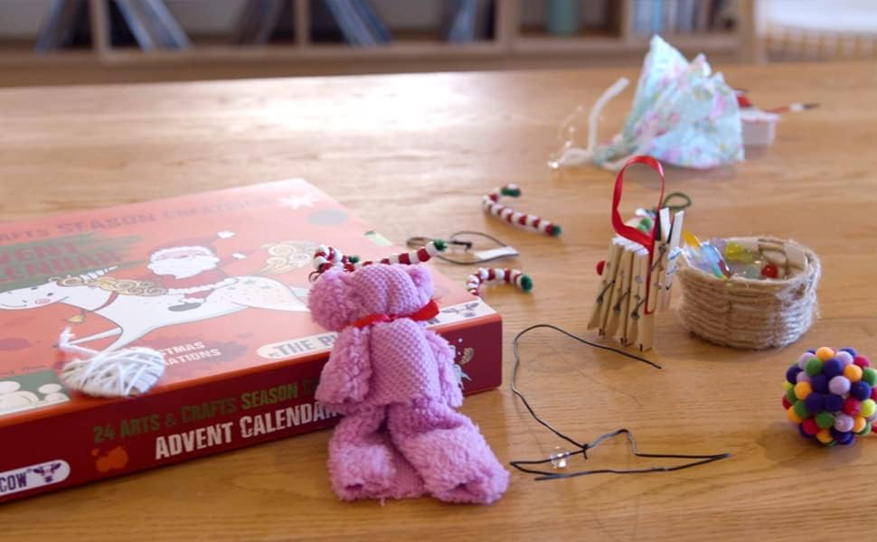 Christmas Countdown Advent Calendar - DIY Arts & Crafts Ornaments for Kids | 24 Days of Holiday Decor