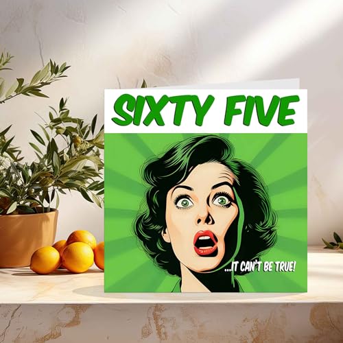 Funny 65th Birthday Card for Women - Premium Eco-Friendly Design