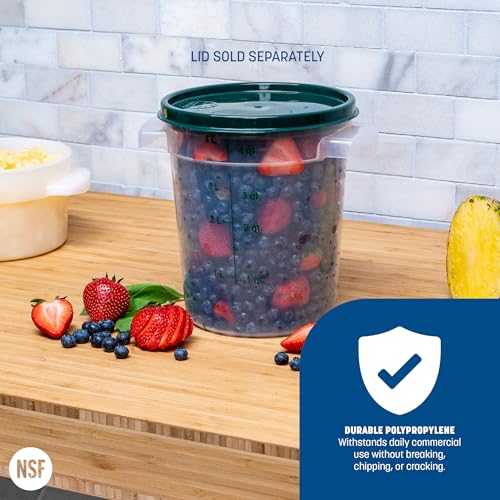 Carlisle Storplus 4 Quart Round Food Storage Container, 12-Pack