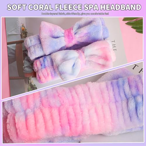 Microfiber Face Wash Headband 2Pcs Soft Bow Skincare Spa Headband