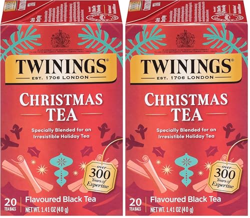 Twinings Christmas Black Tea - Cinnamon & Clove, 20 Bags (Pack of 2)