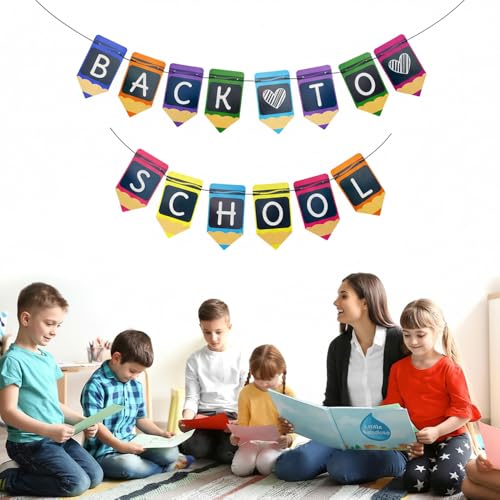 Back to School Banner - Welcome Sign for Classroom & Home Decor
