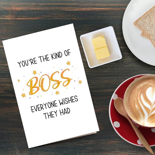 Funny Birthday Card for Boss - Premium Thank You Greeting