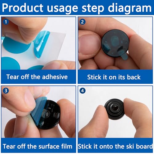 18 Pcs Snowboard Stomp Pad,4 Layers Cone Studs Snowboard Grip Stomp Pads,Anti-Slip Stomp Pad Studs to Provide Extra Grip for Winter Ski Snowboard