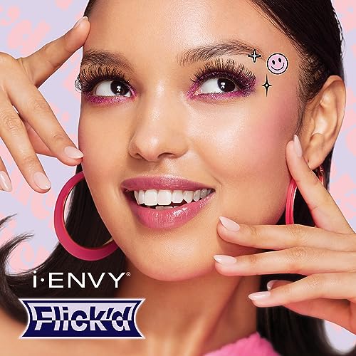 i-ENVY Flick'd D-Curl Strip False Lashes Natural Clear Band