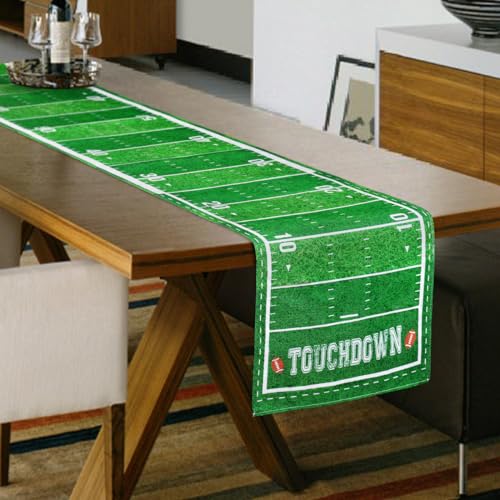 Lemicin Football Table Runner 14 x 84 Inch Polyester Party Decor