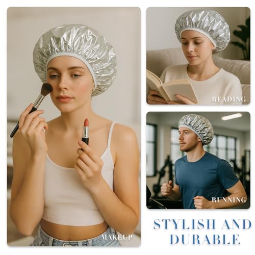Brvlsoc Reusable Aluminum Foil Heat Cap for Deep Conditioning & Hair Coloring