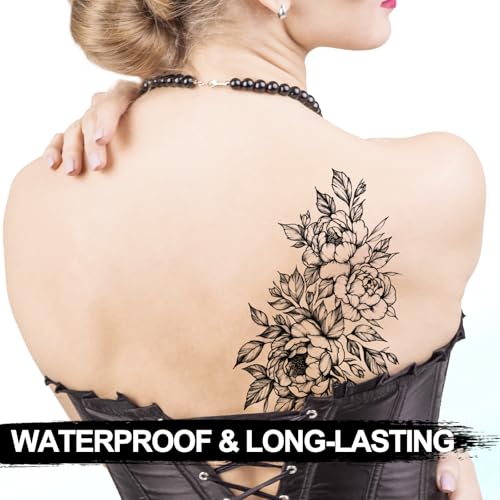 Kotbs 6 Sheets Large Waterproof Temporary Tattoos Realistic Body Art