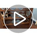 12-Bottle Wood Wine Rack - 3-Tier Free Standing Countertop Wine Storage