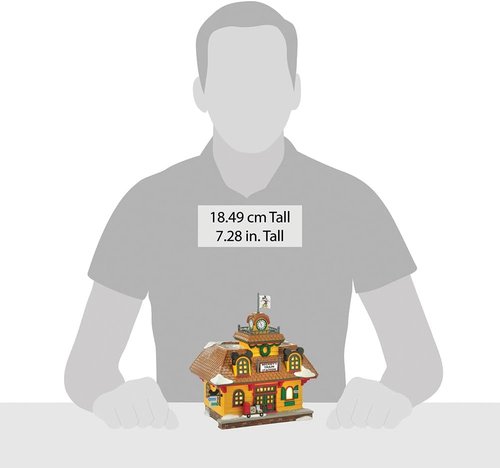 Department 56 Mickey Mouse Train Station | Lit Building Decor, 5.67 Inch, Multicolor