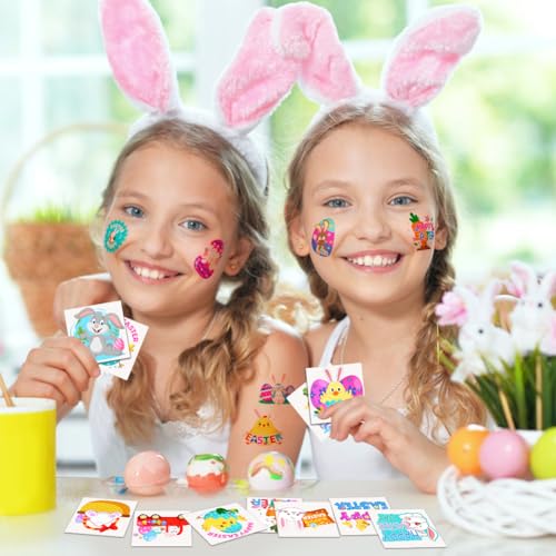 OLIKER 160PCS Easter Temporary Tattoos for Kids Basket Stuffers